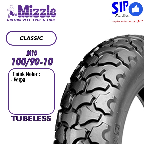 Ban motor vespa Mizzle M10 100 90 10 tubeless