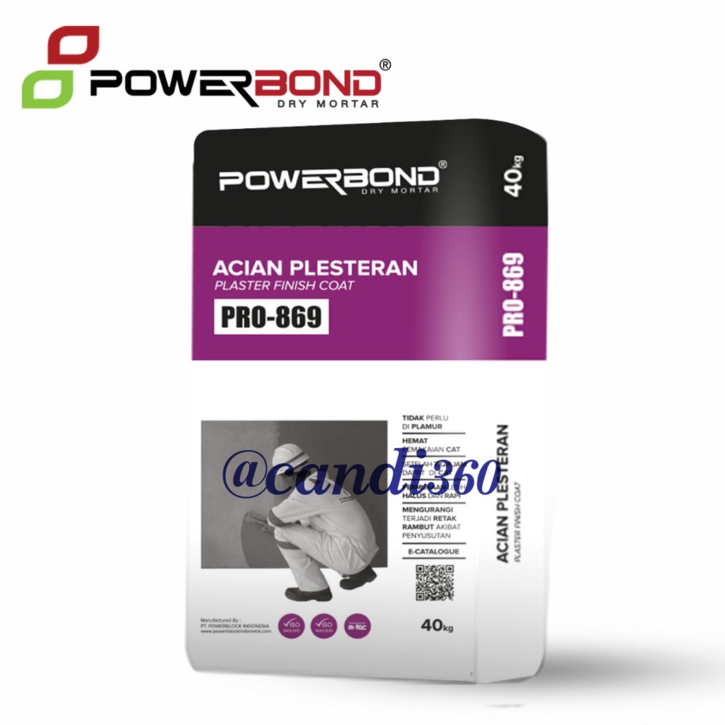 Jual SEMEN POWERBOND PRO-869( ACIAN PLESTERAN ) 40KG Indonesia|Shopee