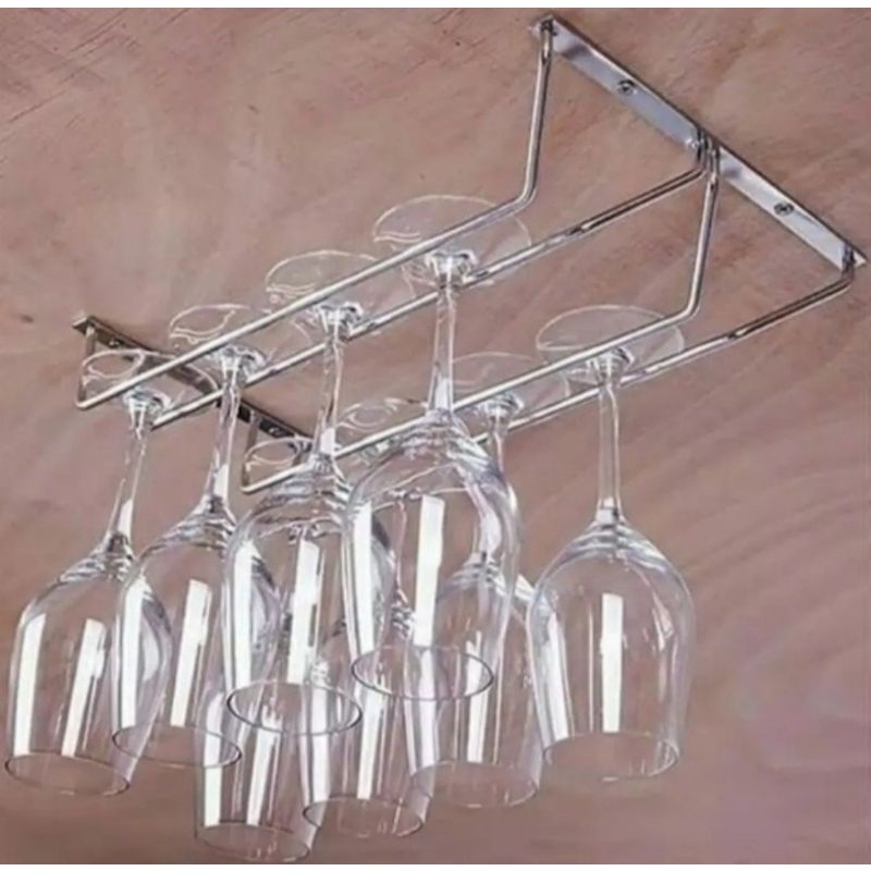Rak gantungan stainless / Rak gelas gantung / Gantungan gelas wine