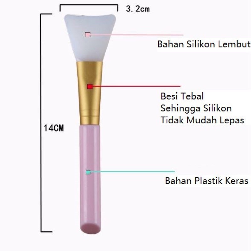 Kuas masker silikon | Kuas Spatula Masker 2in1  | Kuas Masker Silicon | Kuas Masker spatula | Kuas Mud Mask | Sendok Kuas Masker