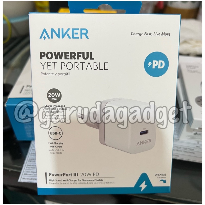 Anker 20w PowerPort III PD Power Delivery Charger iPhone 13 12 11 X Pro Max Mini SE 2021 2020 Fast C