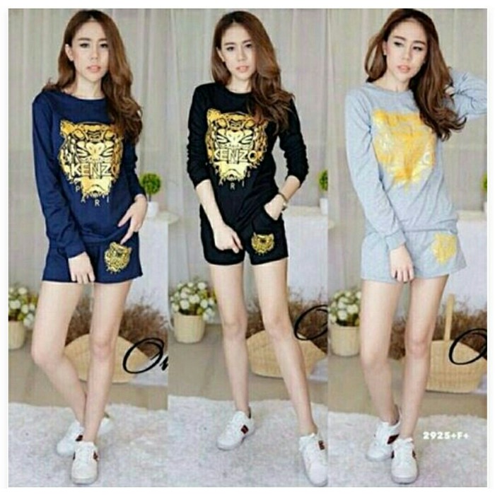 Setelan kenzo foil pdk Fashion Wanita murah Setelan perempuan murah baju cewek murah