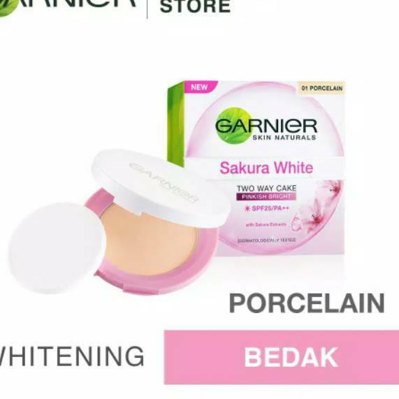 ✅ þƦ8 Bedak Padat Garnier Sakura White Face Powder - Porcelain ORIGINAL OFFICIAL 