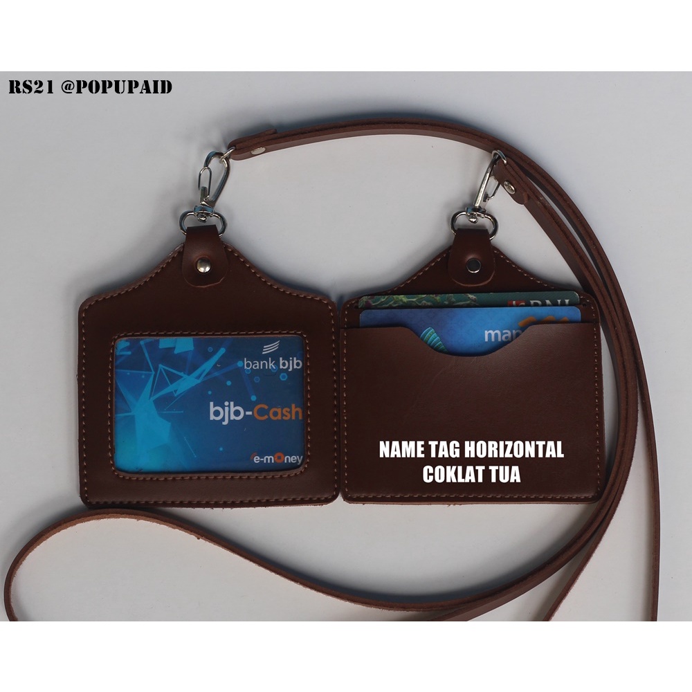 

NAME TAG KULIT / ID CARD HOLDER KULIT HORIZONTAL (RS21)