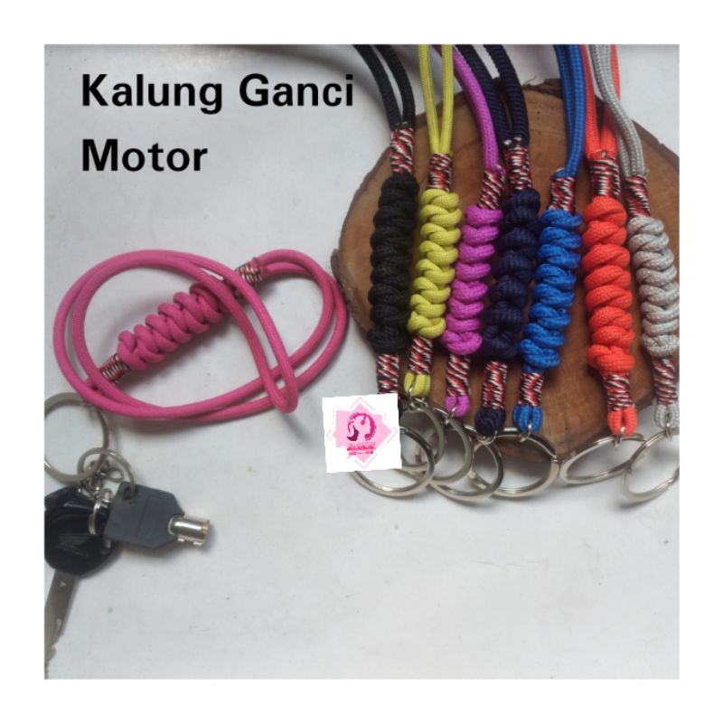 Gantungan Kalung Kunci Motor Tali Panjang Ganci Snake Knot