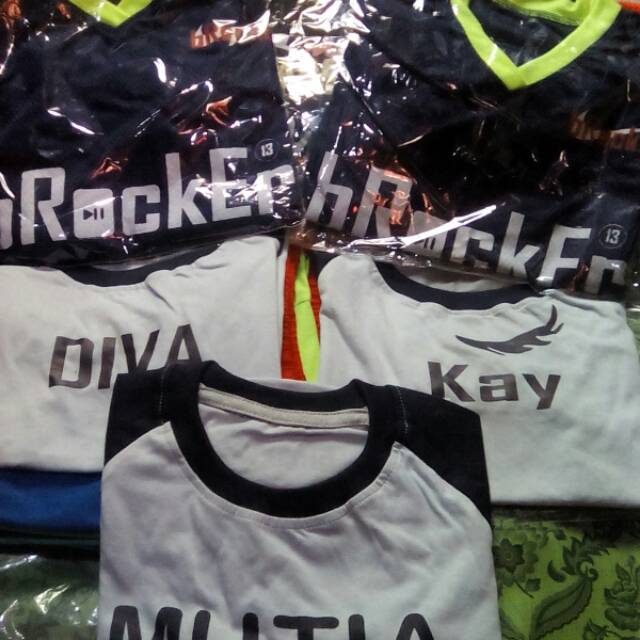 Kaos sablon nama sendiri