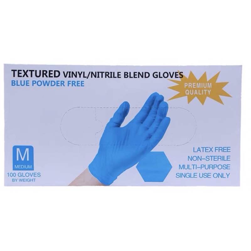 sarung tangan latex biru size m