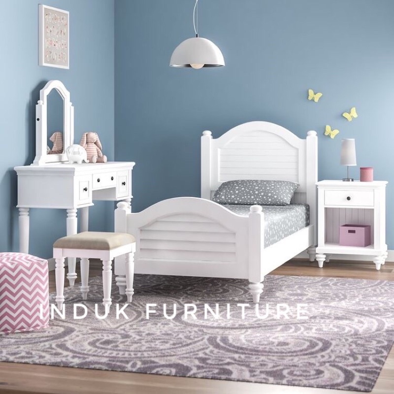SET KAMAR TIDUR ANAK DUCO PUTIH GLOSY.SET KAMAR TIDUR MINIMALIS MODERN