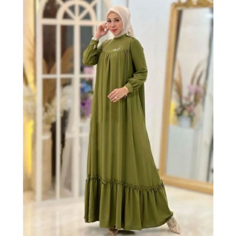 Audry dress gamis wanita terbaru / dress wanita / gamis polos