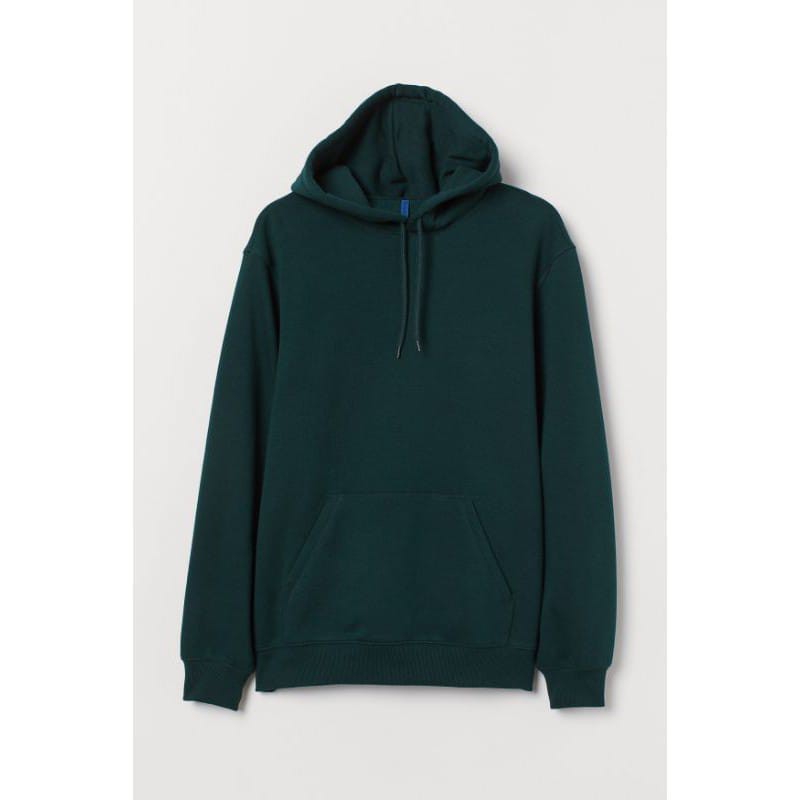 HOODIE H&M / SWEATER HOODIE BASIC HNM / SWEATER HOODIE H&M POLOS PRIA WANITA UNISEX / JAKET H&M-Hijau Botol