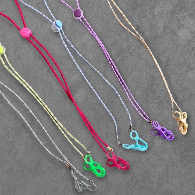 Tali Kalung Masker Ulir / Tali Konektor hijab Ulir / Tali masker pipih