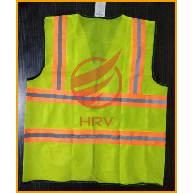 Rompi Kombinasi Polyester HIJAU Double Scotlite Polyster Safety Vest Polister