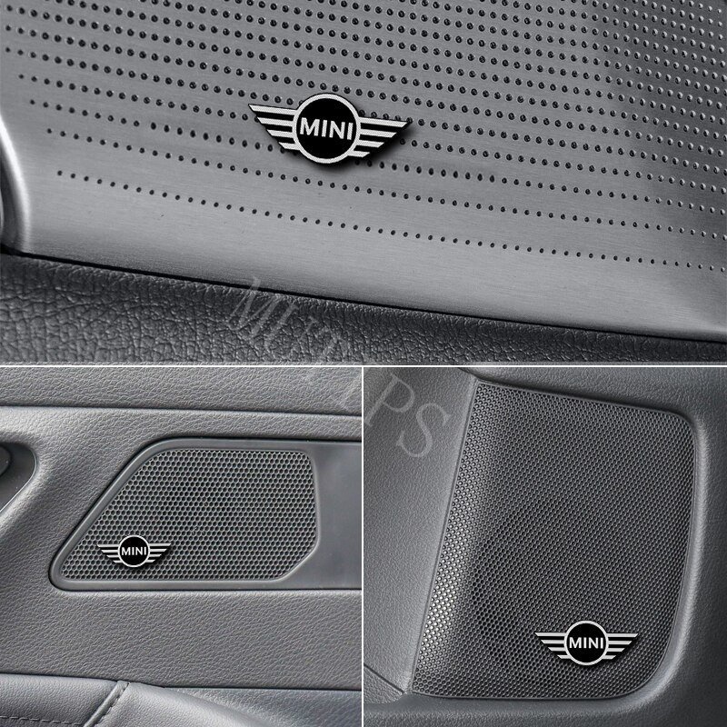 4 Pcs Sticker Dekorasi Speaker Mobil BMW F10 F30 E39 E60 X1 E84 F48 E36 E46 E30 E90 F25 X3 E83 X5 F15