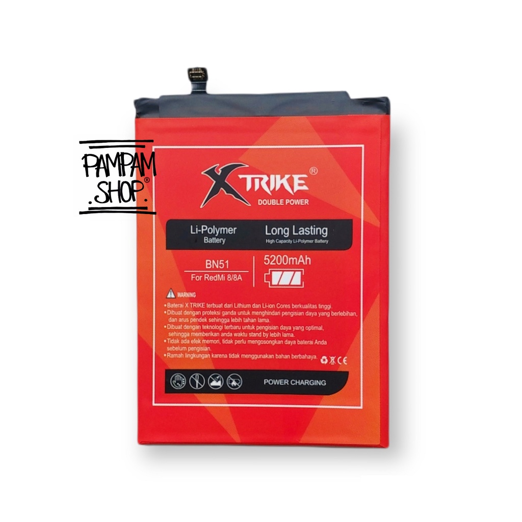 Baterai XTRIKE Double Power Original XiaoMi BN51 Mi Redmi 8 8A Pro Batre Batrai Battery Ori Handphone HP Xiao Mi BN 51