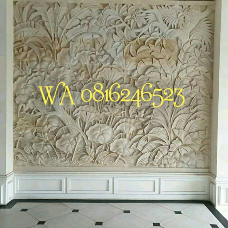 RELIEF HIASAN DINDING BATU ALAM