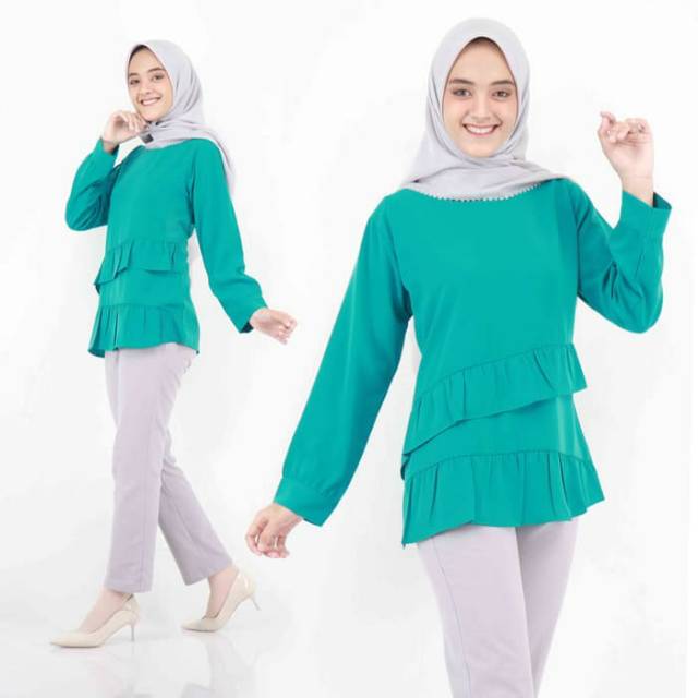 Baju Atasan Wanita Hilda Blouse Baju Muslim Blus Muslim 