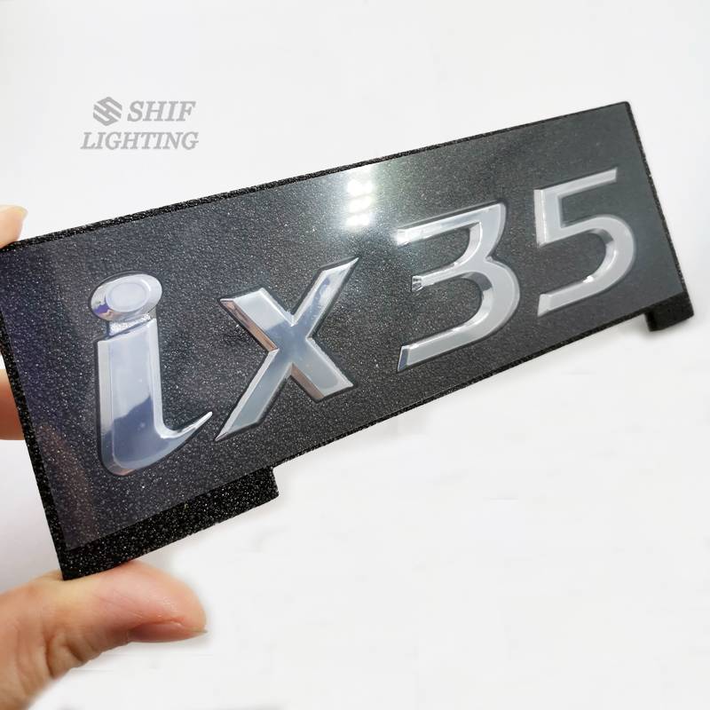 1pc Stiker Emblem Tulisan ix35 ix35 Bahan ABS Untuk Bagasi Belakang Mobil HYUNDAI TUCSON