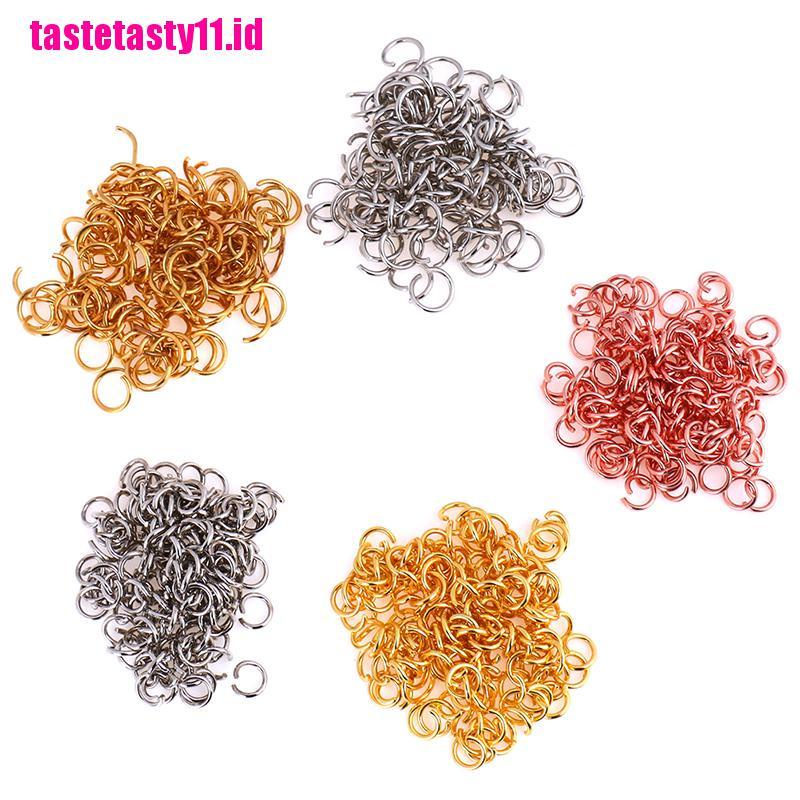 100 Pcs Cincin Model Terbuka Bahan Stainless Steel Ukuran 8 / 10mm