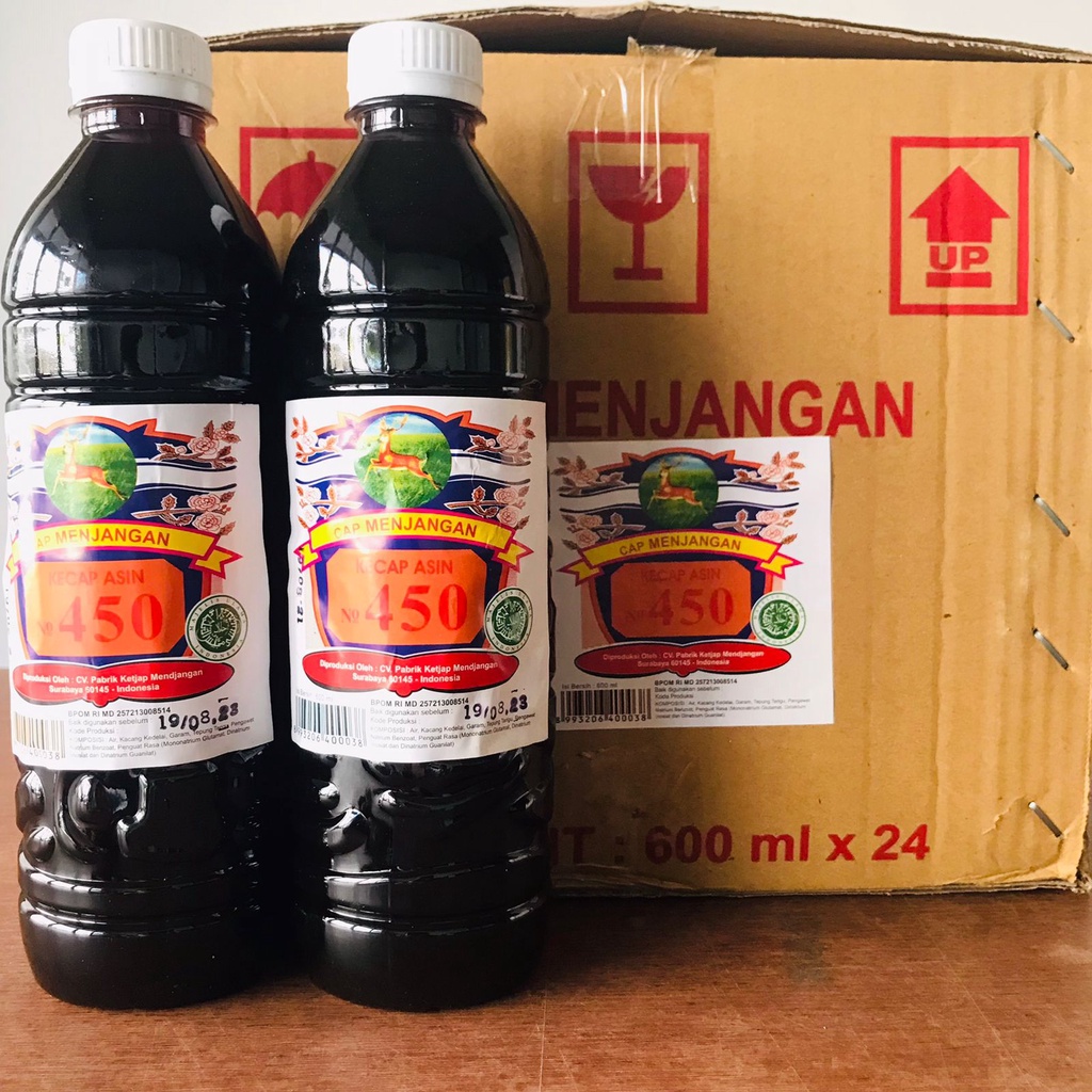 KECAP ASIN MENJANGAN NO. 450 CHINESE SALTY SOY SAUCE 600ML GURIH HALAL