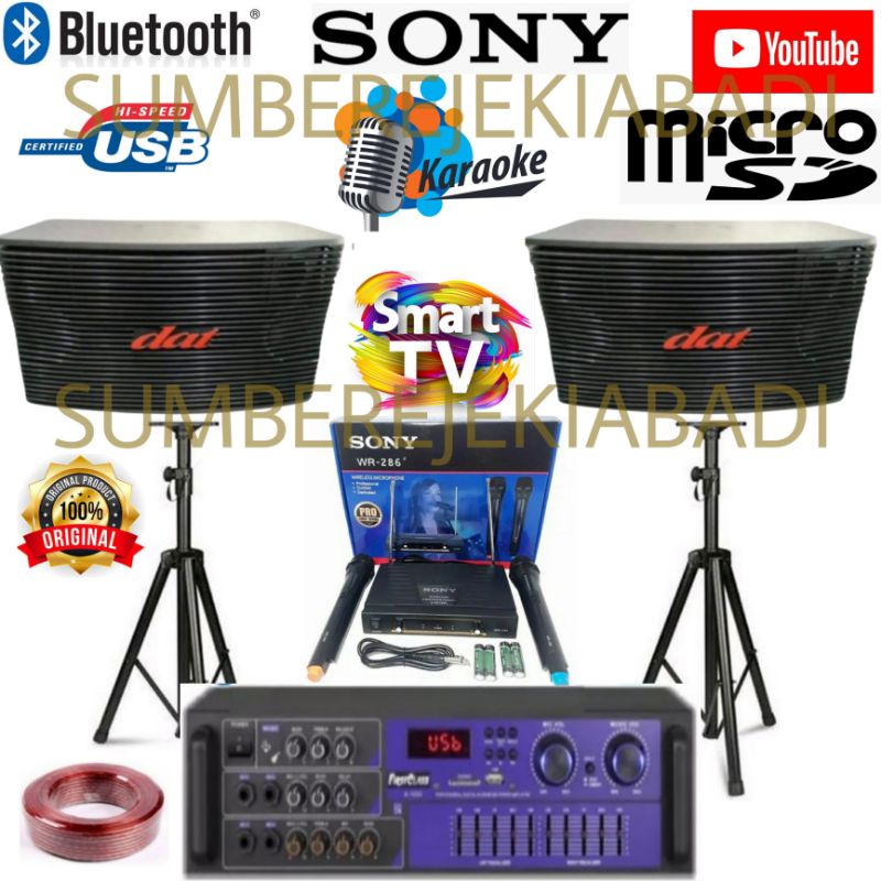 AGEN PAKET SOUND KARAOKE DAT 10 INCH BLUETOOTH 1650