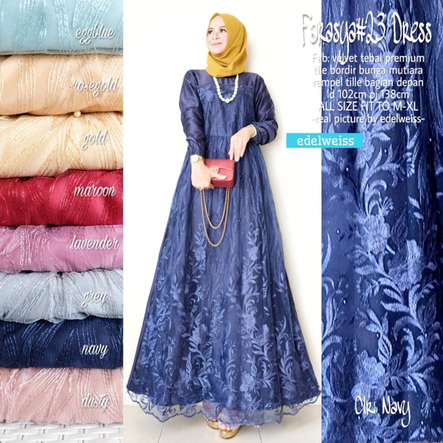 Farasya dress/BISA SRAGAM/DRESS TILE/Brokat / dress tulle