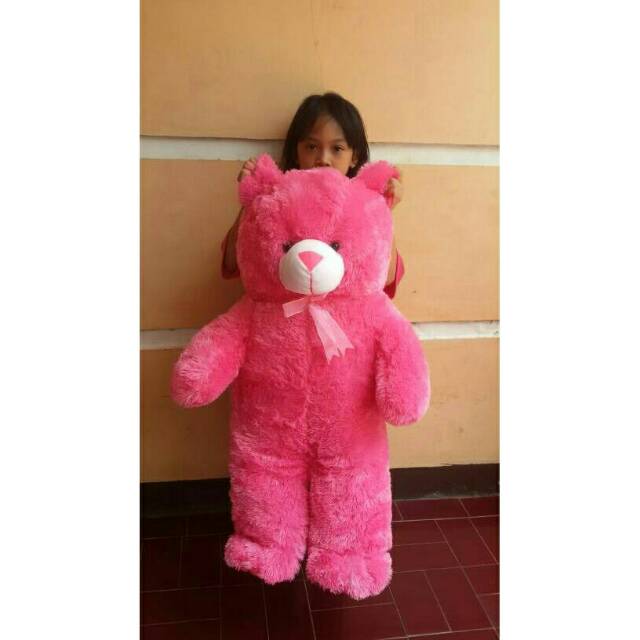 BONEKA BERUANG TEDDY BEAR JUMBO PINK FANTA