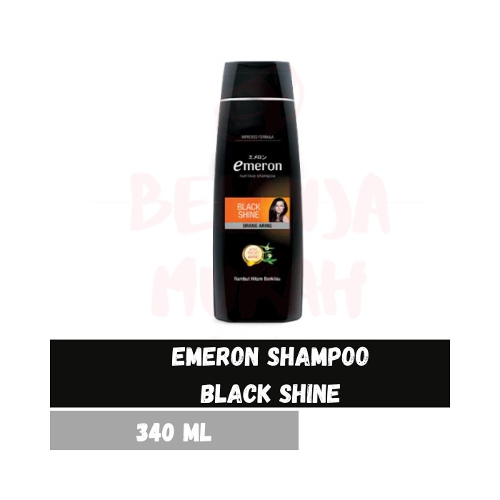 Emeron Shampoo Black & Shine Bottle 340 ml Shampoo Emeron 340ml