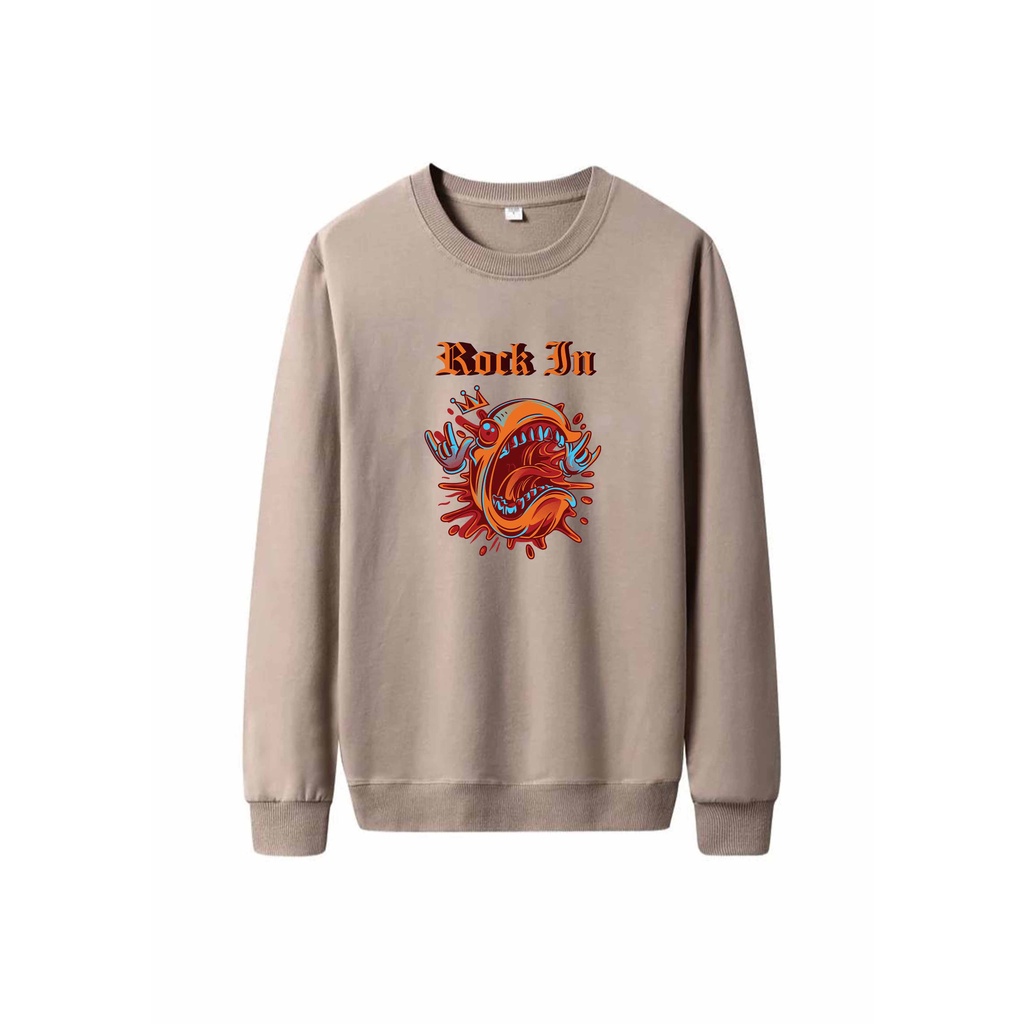 Sweater Pria Rock In Crewneck Pria M - XXL