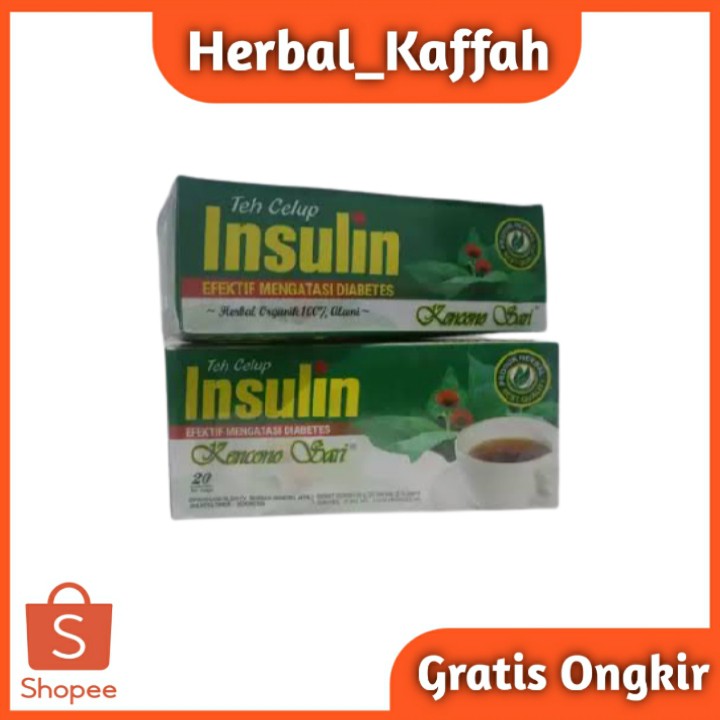 Teh Celup Insulin Kencono Sari Teh Obat Herbal Diet Diabetes Gula Darah Asli 100% Original