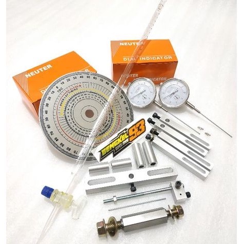 Buret plus dial set top piston busur derajat dial indicator