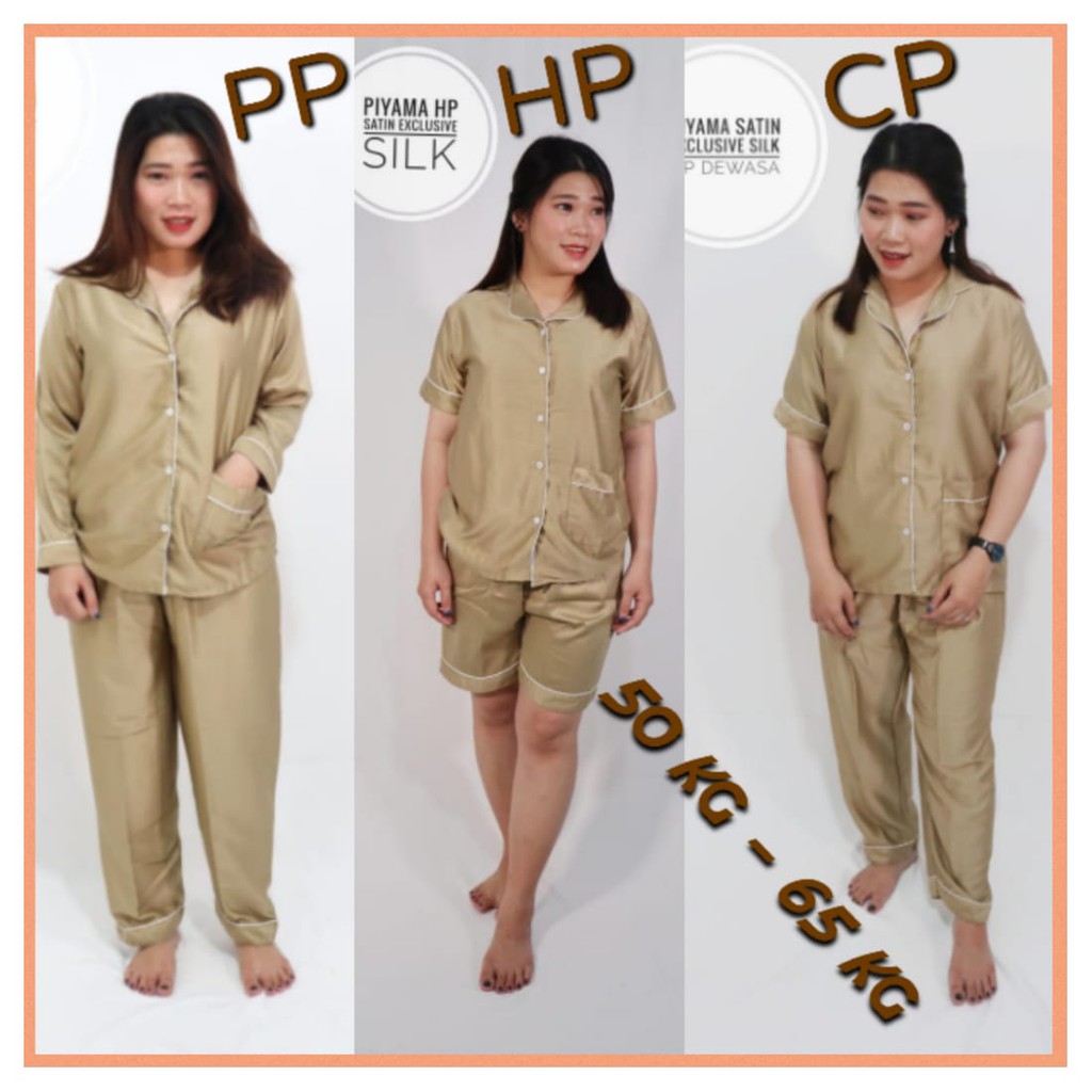 PIAMA COPELAN KELUARGA / BAJU TIDUR SATIN SETELAN CELANA