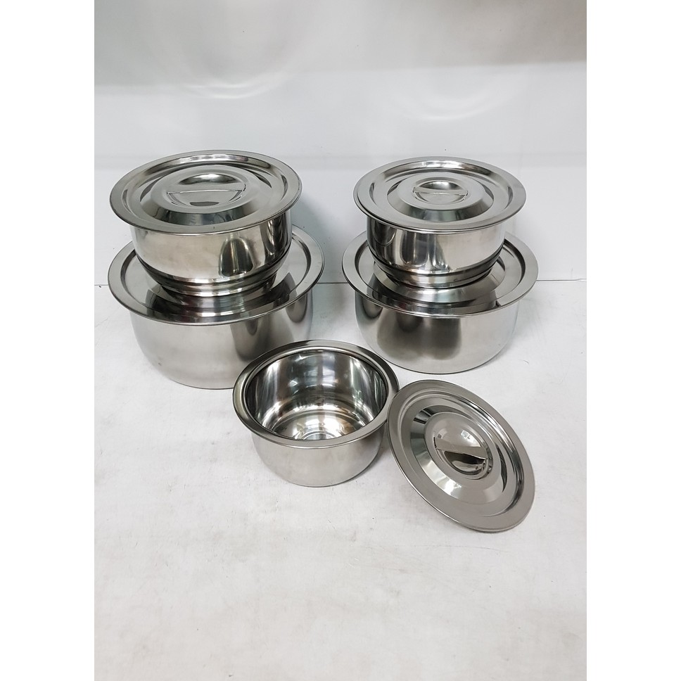 Panci Set / Cookware Set India Stainless 10 Pcs