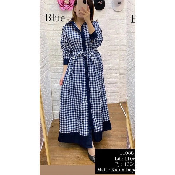 Gamis bella tartan best seller