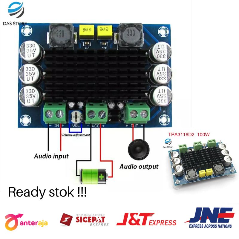 Jual Tpa D Xh M W D Mono Digital Power Amplifier Tpa D Dc V Shopee