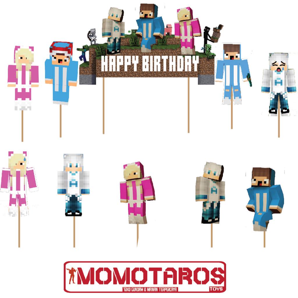 Topper cake Minecrafts Akuduv Mipan Zuzuzu set