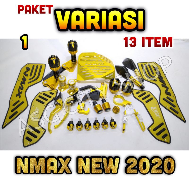 PAKET AKSESORIS YAMAHA NMAX VARIASI MOTOR NMAX NEW NMAX 2020 2022 13 ITEM