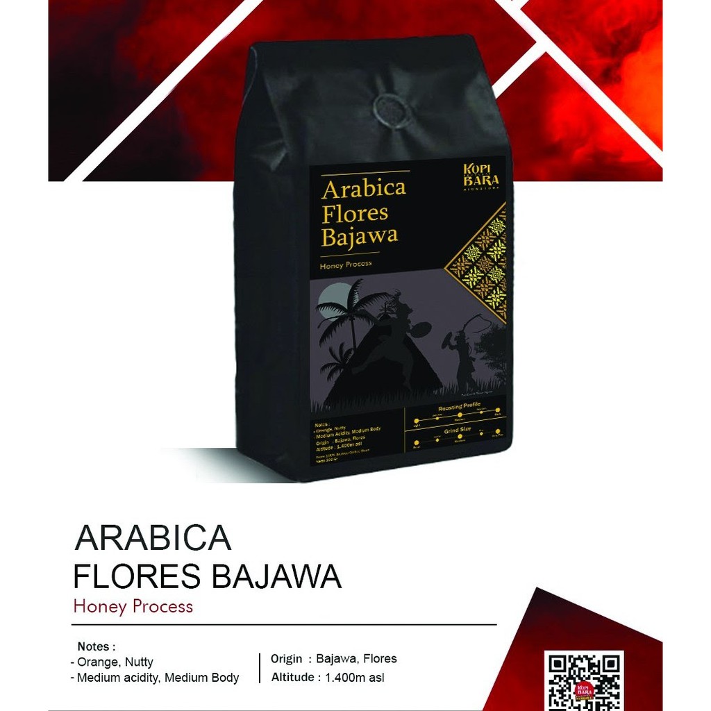 

Arabica Flores Bajawa 200gr - Roasted Coffee Bean-Kopi Bara Honey Proses