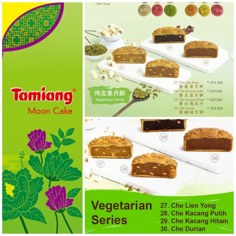 READY Tamiang Vegetarian Mooncake 2020 | PP Snow Skin Series Vegetarian Tamiang Harga Grosir