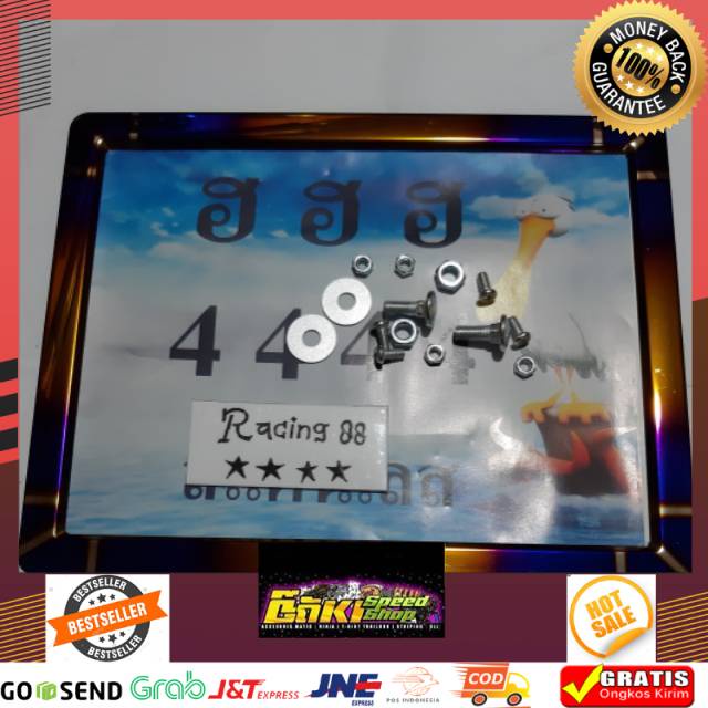 MURAH Rumah Bingkai Plat Nomor Twotone Thailand Thailok 1 Pcs Beat Vario Scoopy Mio Fini Satria fu