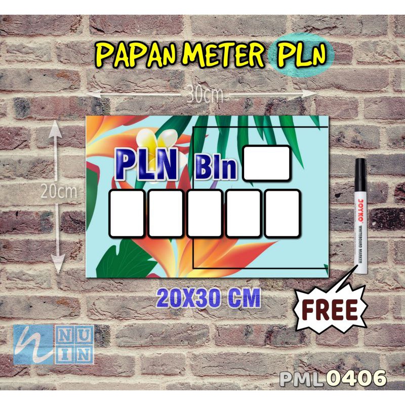 

Nuin Papan Meter Listrik PLN PAM motif Unik - Tropical 06