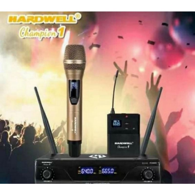 Mic Wireless Hardwell Champion 1 Handle Clip Microphone Original