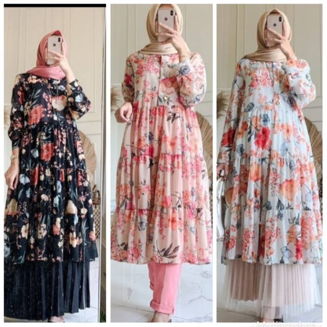 Tunik ceruti motif nagita