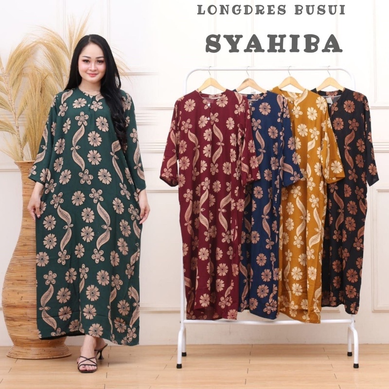 LONGDRESS PERCA GRADASI KOTAK TIEDYE SALUR BUSUI ADEM BUMIL BATIK PEKALONGAN MURAH DASTER BUSUI BATIK TERBARU 2021-6