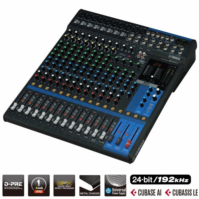 Yamaha MG16XU MG16 MG-16-XU Mixer USB 16 Input 8 Channel Original