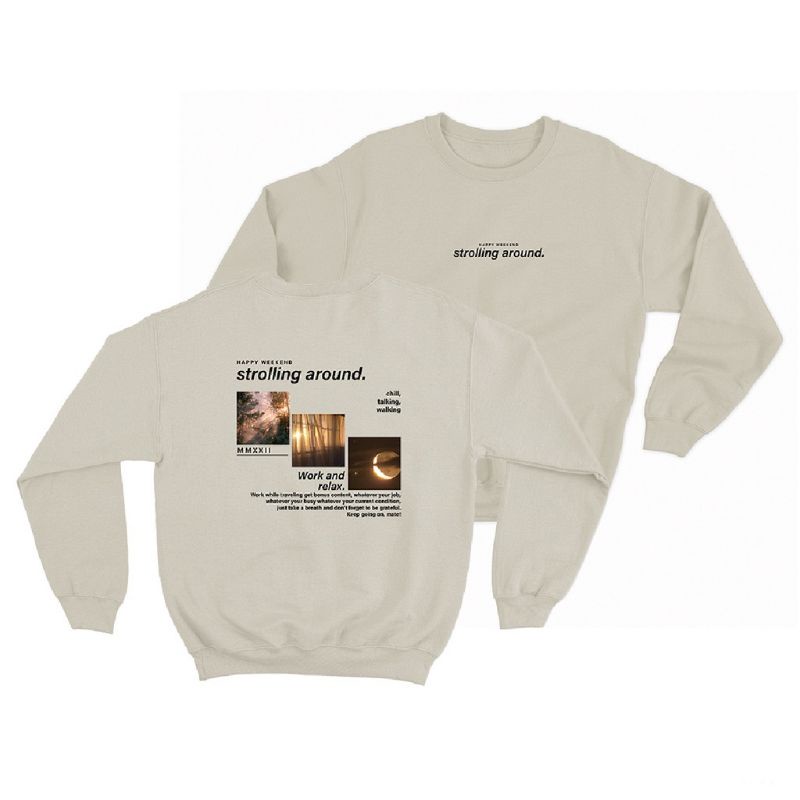 Sweater crewneck unisex (Strolling around)