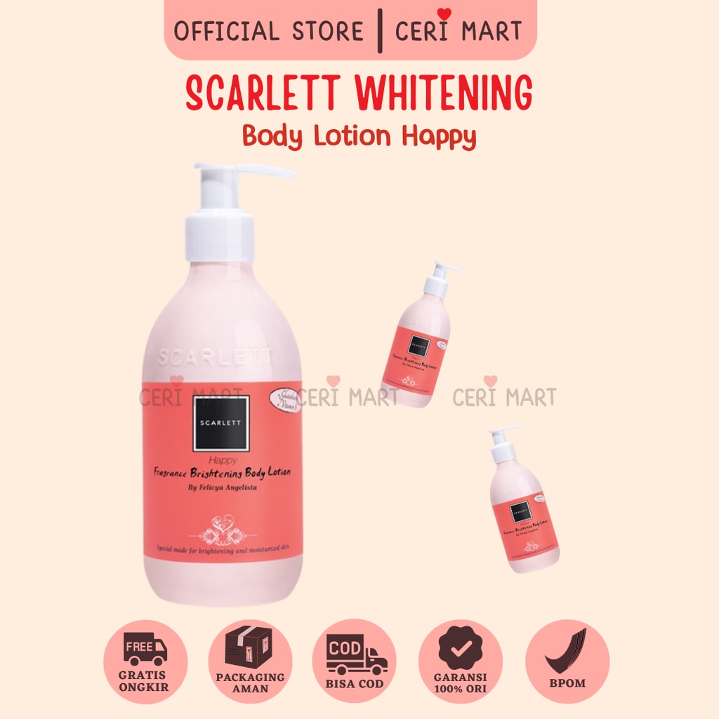 Jual Scarlett Scarlet Whitening Body Lotion Happy Skarlet Secarlet Skarlett Scarlett Whitening