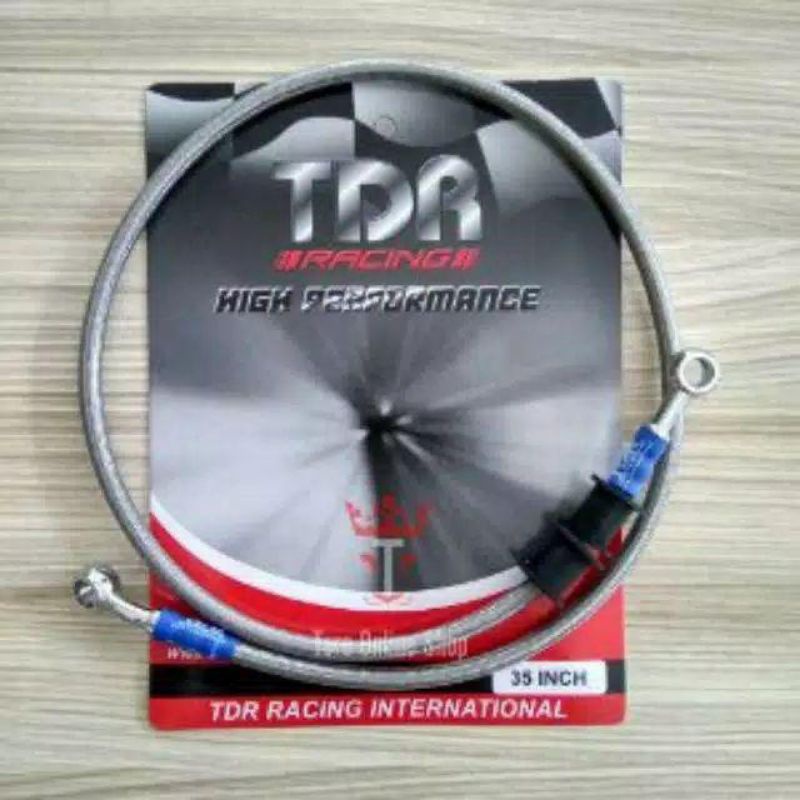 Selang Rem TDR Original Black Carbon/Selang Cakram Universal Semua Motor