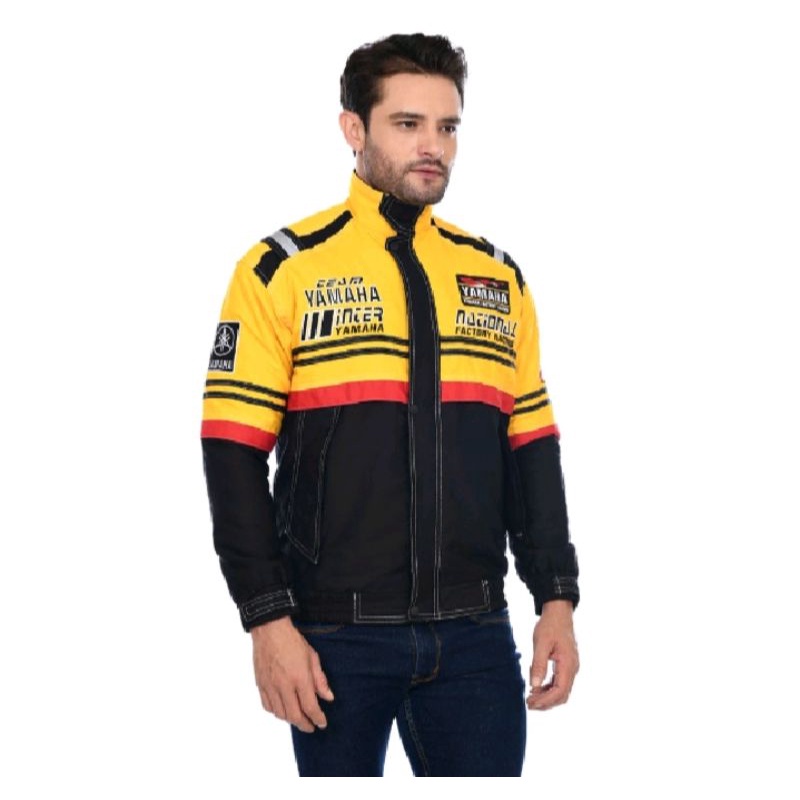 JAKET TEAM YAMAHA KUNING HITAM