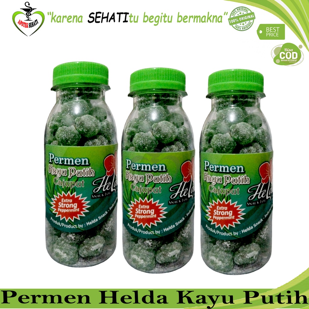 Permen Kayu Putih Helda Botol Plastik Eucalyptus Candy Herbal