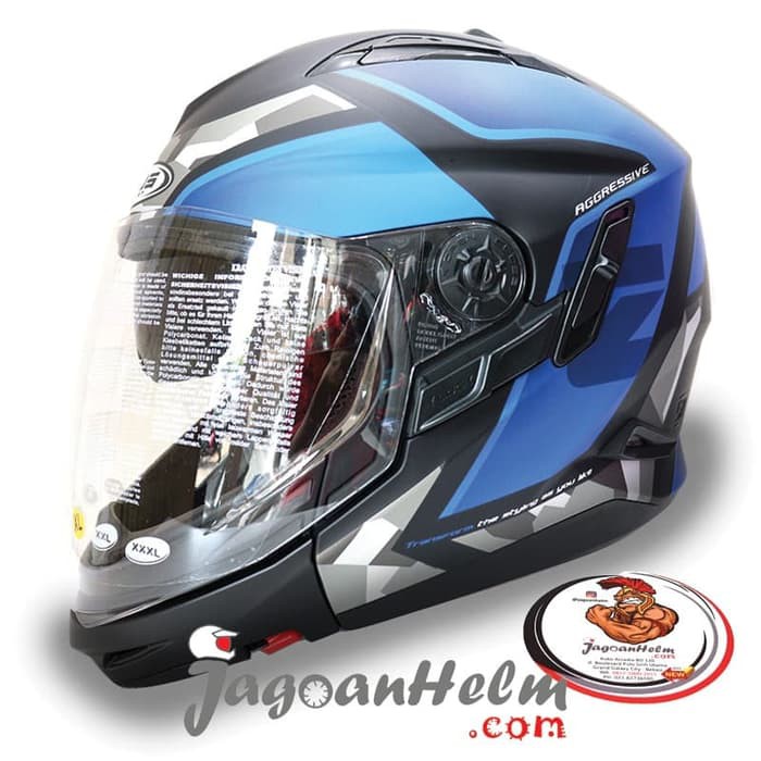 ZEUS HELM ZS613C AJ14 MODULAR MATT BLACK BLUE ZS613 C MUZZLE